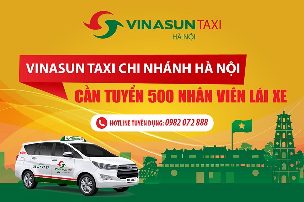 Vinasun Taxi cần tuyển 500 lái xe tại Hà Nội