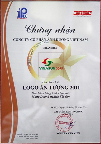 Chứng nhận logo ấn tượng 2011