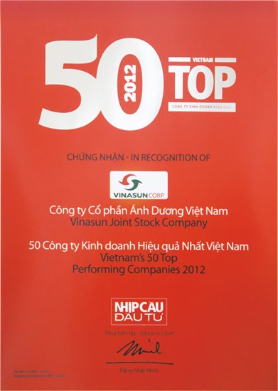Top 50 công ty kinh doanh hiệu quả nhất Việt Nam 2012