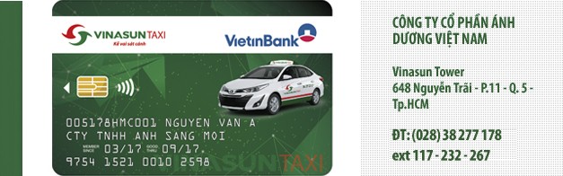 Gia Hạn Thẻ, Xuất Hóa Đơn Vat - Vinasun Taxi
